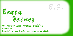 beata heincz business card